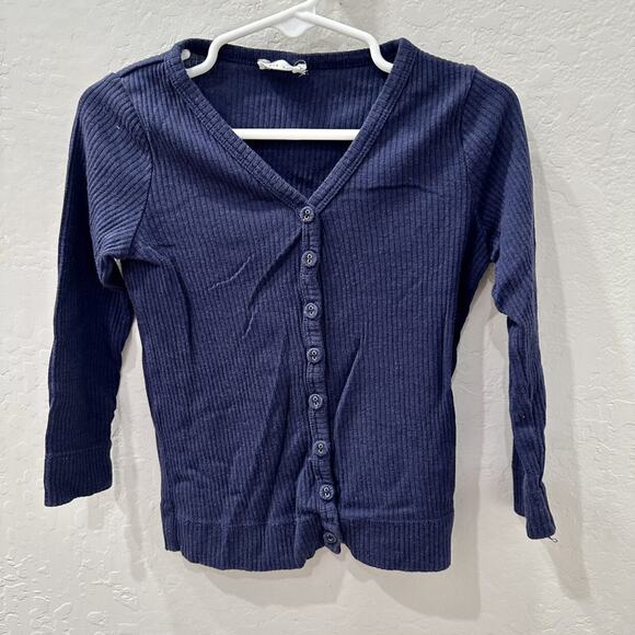 Jamie Kay Navy Blue Ribbed Cardigan Sweater - Picture 1 of 5